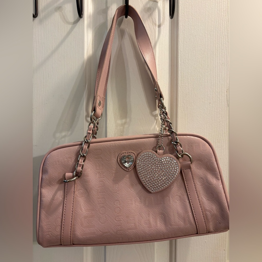 Juicy Couture Chic Pink Handbag with Heart Charm